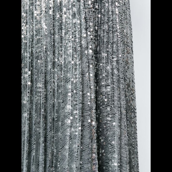 MSGM Pleated Sequin Midi Skirt - Picture 4 of 11